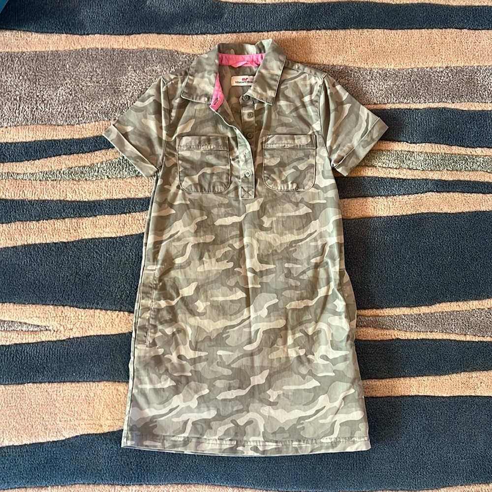 Vineyard Vines  Girls' Margo Camo Utility Dress